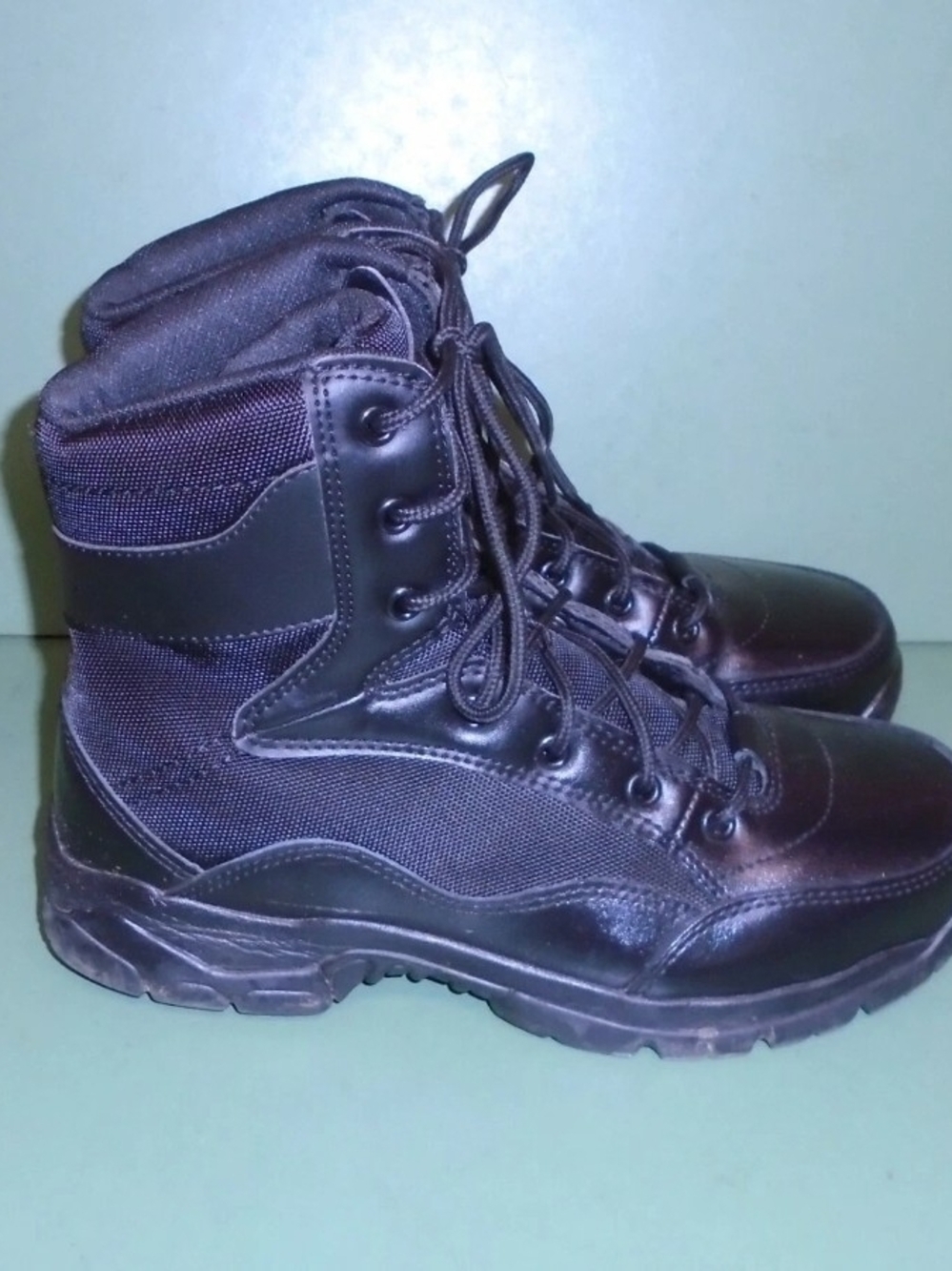 Men's Black Tactical Lace-Up Boots